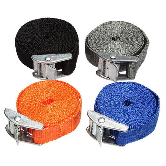 SPRING PARK 2.5m Heavy Duty Metal Cam Buckle Cargo Luggage Bag Nylon Tie Down Strap Belt