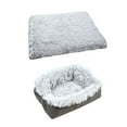 thumbnail image 1 of SPRING PARK 2 In 1 Foldable Cat Square Bed Warm Pet House Plush Dog Sofa Cushion Nest Small Dog, 1 of 7