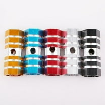 SPRING PARK 2 PCS Colorful Hexagonal Alloy Bike Stunt Foot Pegs for Bike Bicycle Fixed Axle