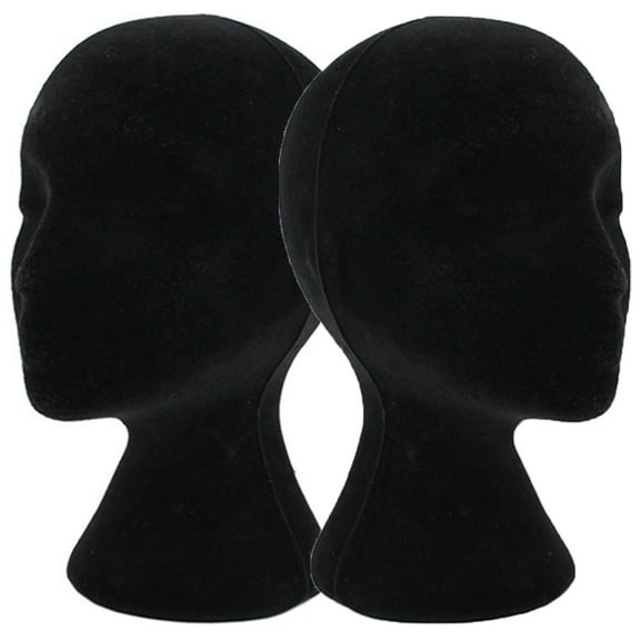 SPRING PARK 2 Pieces/Set Styrofoam Wig Head - Female Foam Mannequin Wig Stand and Holder for Style, Model And Display Hair, Hats and Hairpieces, Mask - for Home, Salon and Travel