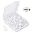 thumbnail image 1 of SPRING PARK 200pcs Clear Plastic Safety Earring Backs Hook Stud Stopper Soft Earnut Hole, 1 of 7