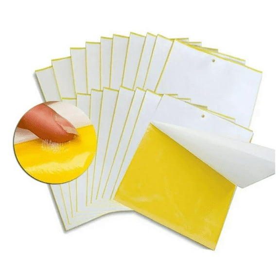 SPRING PARK 20Pcs/Set Sticky Fly Trap Paper Yellow Traps Fruit Flies Insect Glue Catcher