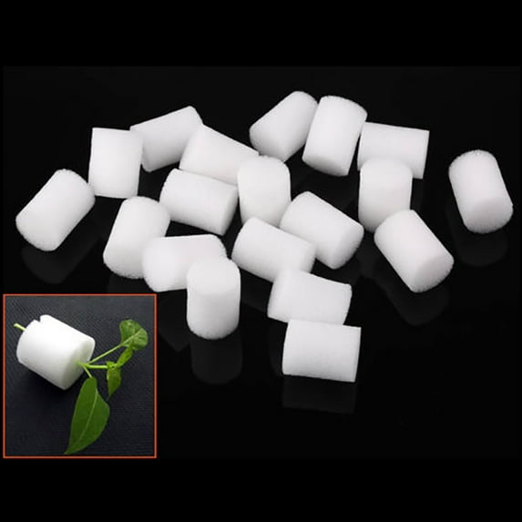 SPRING PARK 20Pcs White Collars Cloner Foam Neoprene Inserts Garden Cloning Plant 25mm