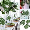 thumbnail image 1 of SPRING PARK 24Pcs Artificial Tropical Palm Leaves Luau Party Decoration Monstera Fake Large Green Leaf for Hawaiian Luau Party Decorations Jungle Beach Birthday Theme BBQ Party Supplies, 1 of 7