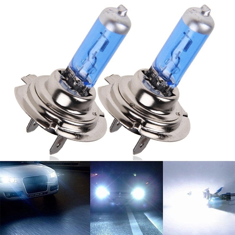 SPRING PARK 2Pcs 55W 12V H7 6000K Car Xenon Halogen Headlight Super Bright  White Bulb Lamp - Walmart.com, image size:1001x1001