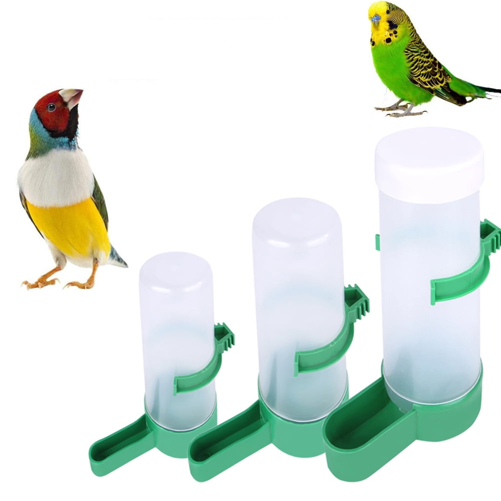 Kenond No Mess Bird Feeder & Water Dispenser Set - Automatic Clear Acrylic For Parrots, Budgies