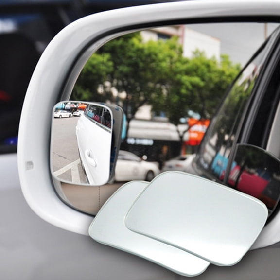 SPRING PARK 2Pcs Car Safety Parking Rear View Rain Shade Wide Angle Convex Blind Spot Mirror