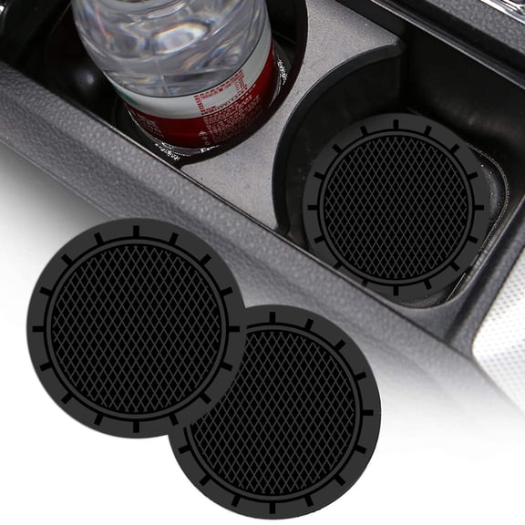 SPRING PARK 2Pcs Cup Mat Non-slip Shockproof PVC Creative Drink Coasters for Vehicle