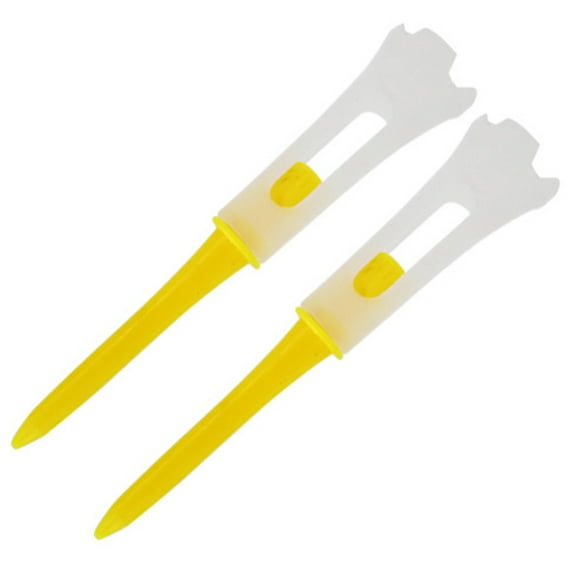 SPRING PARK 2Pcs Double-layer Low Resistance Golf Tees, Golfing Tees Multiple Colors, Tall Golf Tees Bulk Reduce Side Spin and Friction