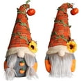 thumbnail image 1 of SPRING PARK 2Pcs Fall Gnome with Pumpkin and Sunflower Handmade Cute Faceless Doll for Home Farmhouse Kitchen Decor Shelf Tray Display Ornaments, 1 of 7