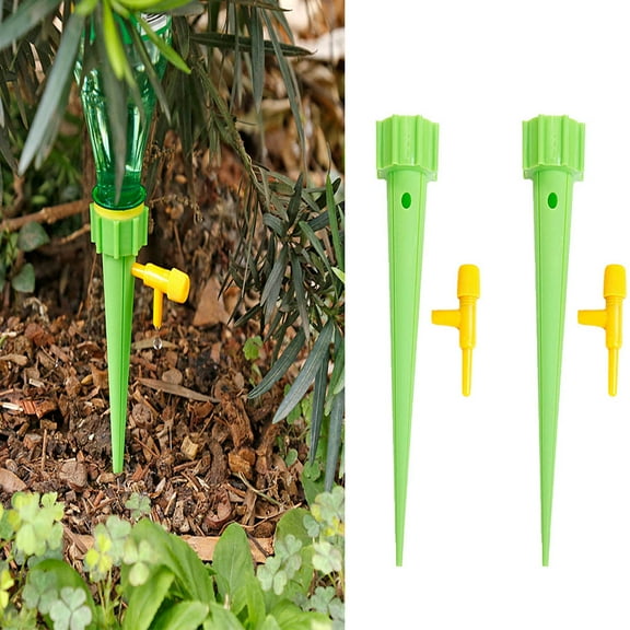 SPRING PARK 2Pcs Garden Plant Automatic Self Watering Spikes Stakes Valve Waterer Device