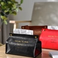 thumbnail image 1 of SPRING PARK 2Pcs PU Leather Tissue Box Case Cover Napkin Paper Holder Storage for Car Home, 1 of 7
