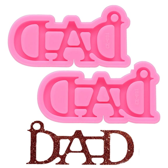 SPRING PARK 2Pcs/Set DAD Shape DIY Chocolate Soap Mould Fondant Silicone Cake Mold Decor Tools