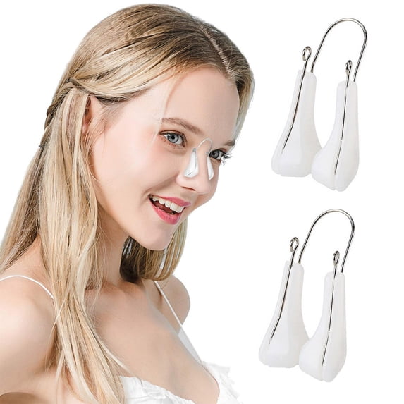 SPRING PARK 2Pcs/Set Nose Shaper, Super Soft Nose Clip,Beauty Nose Slimming Device for Men and Women Daily Use,Nose Beauty Up Lifting Ideal for Wide Nose, Low Nose, Inverted Nose