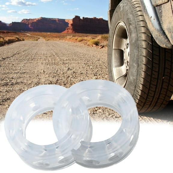 SPRING PARK 2Pcs Shock Absorber Transparent Auto Accessories Rubber Universal Type Coil Spring Bumper for Cars
