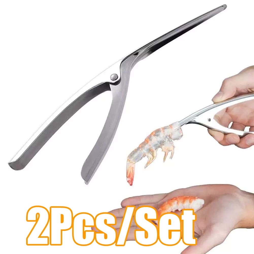 SPRING PARK 2Pcs Shrimp Deveiner Tool and Peeler, Stainless Steel