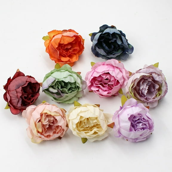 SPRING PARK 2Pcs Silk Fake Artificial Peony Flower Bouquet Wedding Party Home Decoration