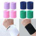 thumbnail image 1 of SPRING PARK 2Pcs Sports Wristbands Sweat Bands for Athletic Men & Women - Stretchy Cotton Terry Cloth for Working Out, Tennis, Gymnastics, Basketball,Running & Gym Exercise, 1 of 7
