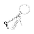 thumbnail image 1 of SPRING PARK 3 in 1 Fashion Hairdresser Hair Dryer Scissor Comb Charm Pendant Keychain, 1 of 7