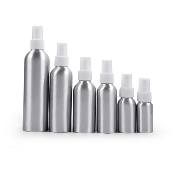 SPRING PARK 30-150ml Aluminium Essential Oil Spray Bottles Refillable Perfume Fine Mist Atomiser Empty Beauty Metal Spray Bottles Cosmetic Container Travel Bottles