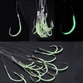thumbnail image 1 of SPRING PARK 30pcs Fishing Hooks Luminous Lures Glow In The Dark Night Steel Hook Supplies, 1 of 6