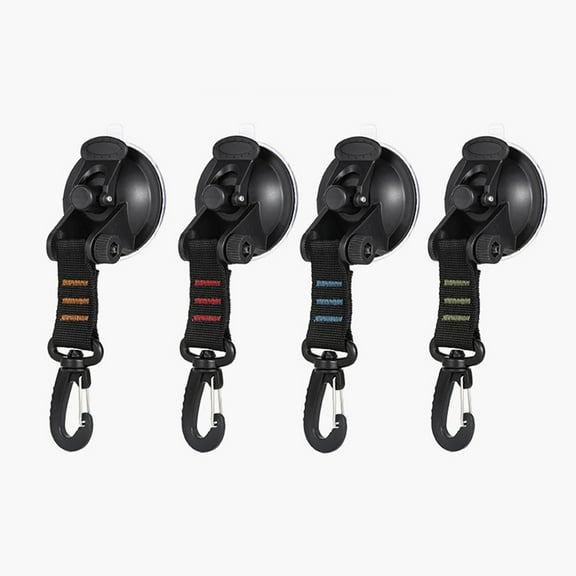 SPRING PARK 360 Degree Rotating Suction Cup Anchor with Securing Hook Tie Down,Camping Tarp Accessory as Car Side Awning Tieback