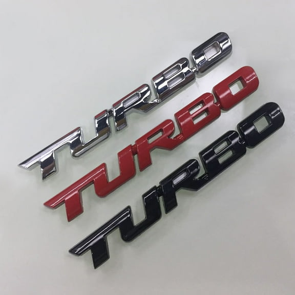 SPRING PARK 3D Car Styling Metal TURBO Letters Emblem Sticker Rear Tailgate Badge Decor