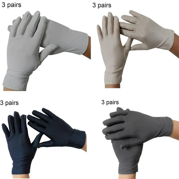 SPRING PARK 3Pairs Cotton Thin Cosmetics Conductor Coins Inspection Flag Raising Work Gloves