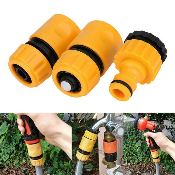 SPRING PARK 3Pcs 1/2 inch Quick Coupling Hose Coupling Hose Irrigation Faucet Hose Male Water Connector