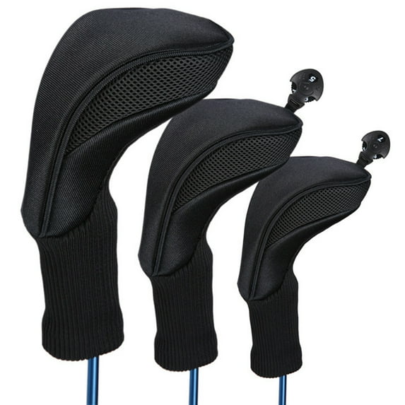 SPRING PARK 3Pcs Anti wear Golf Club Head Covers Protective Hat Cap Nylon Sleeve for Outdoor