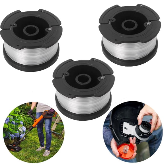 SPRING PARK 3Pcs Black Grass Trimmer Replacement Spool Line/Cap Cover for AF 100 3ZP