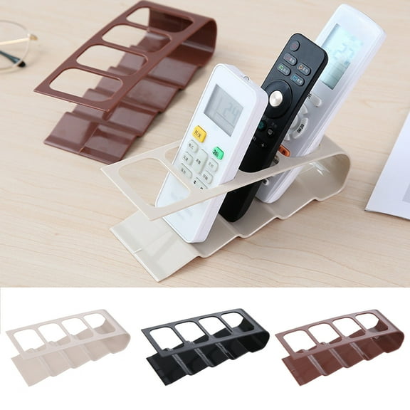 SPRING PARK 4-Slot Remote Control Holder Desk Storage Organizer Box Container for Desk, Office Supplies, Home