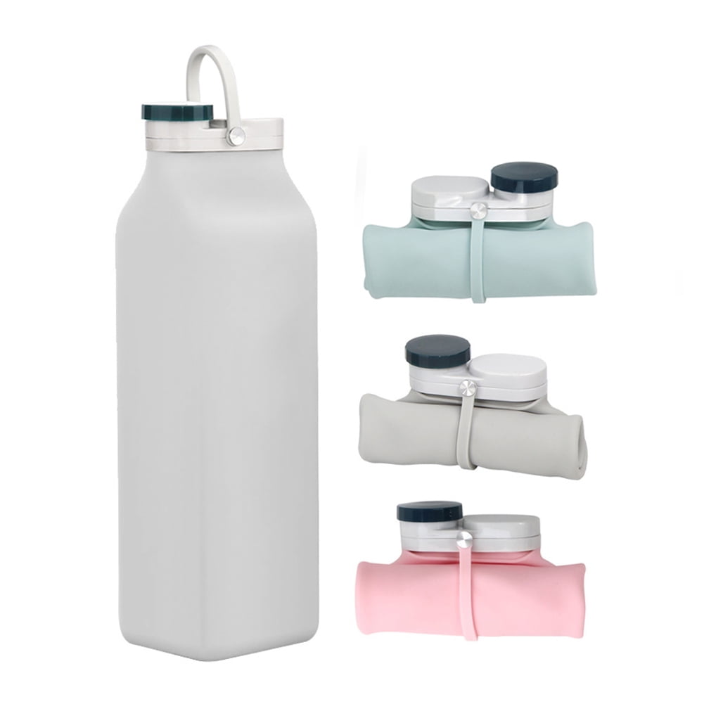 Mefold Water Bottles Collapse Silicone Durable Leak Proof Straw