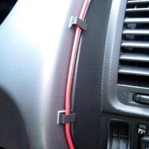 SPRING PARK 40Pcs Car Vehicle Data Cord Cable Tie Mount Wires Fixing Clips Self-adhesive