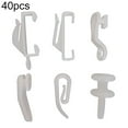 thumbnail image 1 of SPRING PARK 40Pcs Window Curtain Track Rail Drape Hook Glider Runners Slide Pole To Fit, 1 of 7
