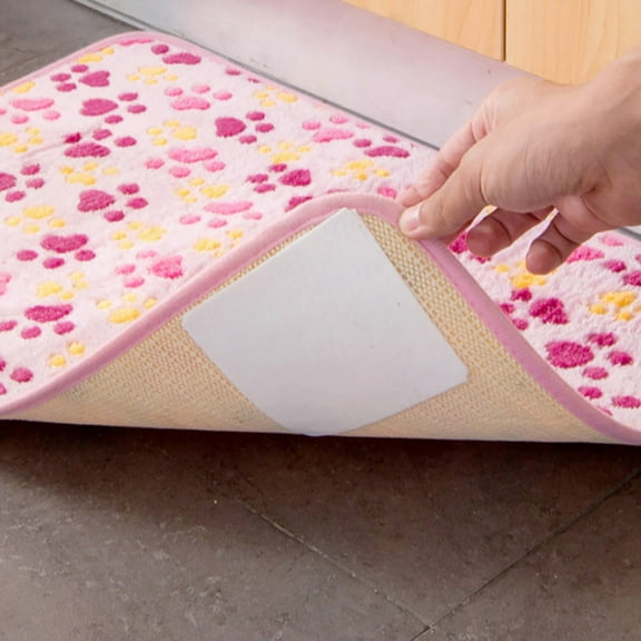 SPRING PARK 4Pcs Anti Slip Rug Gripper Set Carpet Grip Mat Non Skid Tape Adhesive Floor Pad