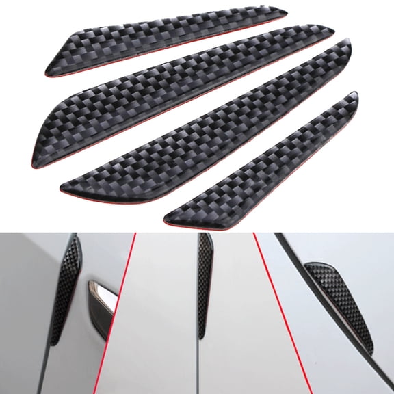 SPRING PARK 4Pcs/Set Car Auto Door Edge Trim Decorative Protector Anti-scratch Bar Strip