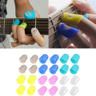 25 Pcs silicone thimble Thumb Finger Protector Guitar Finger Cots