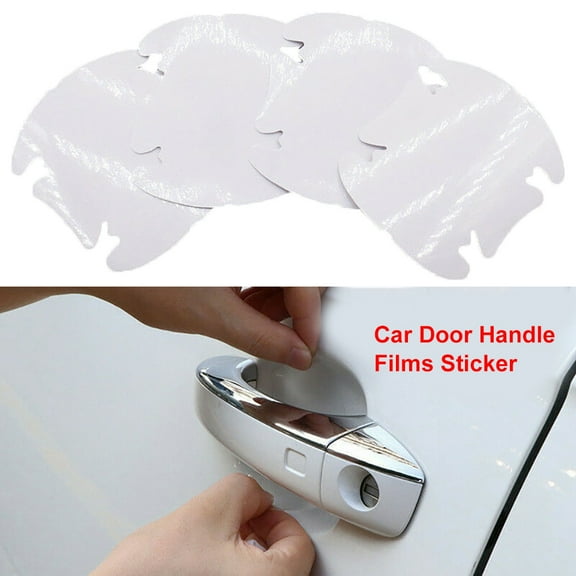SPRING PARK 4Pcs Universal Transparent Car Door Handle Anti-Scratch Films Sticker Protector