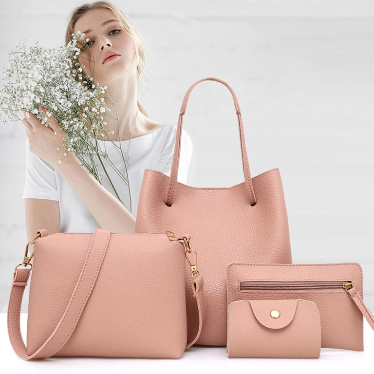 SPRING PARK 4Pcs Women Crossbody Faux Leather Bag Fashion  display picture 2