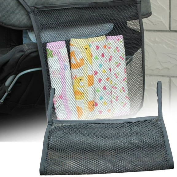 SPRING PARK 4pcs Baby Stroller Mesh Organizer Stroller Hanging Mesh Storage Bag Stroller Organizer for Pram Infant Stroller Bottle