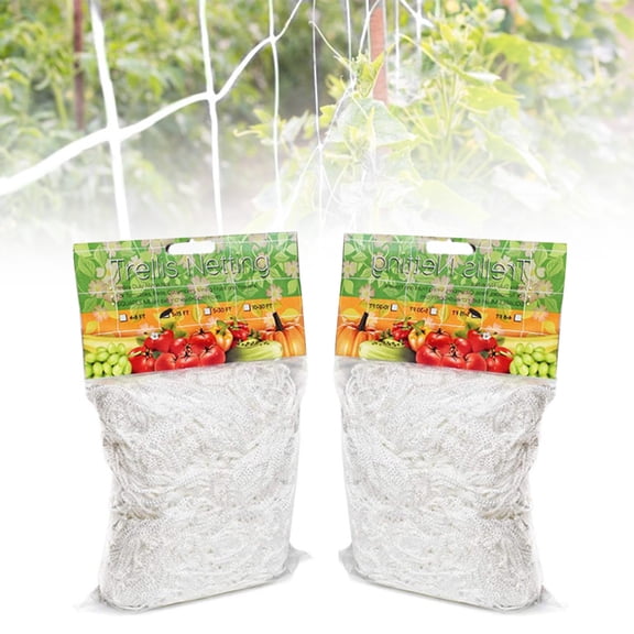 SPRING PARK 5/10m Heavy Duty Polyester Plant Trellis Netting, Plant Support Vine Climbing Grow Net for Grapes, Tomatoes, Cucumbers, or Other Climbing Plants