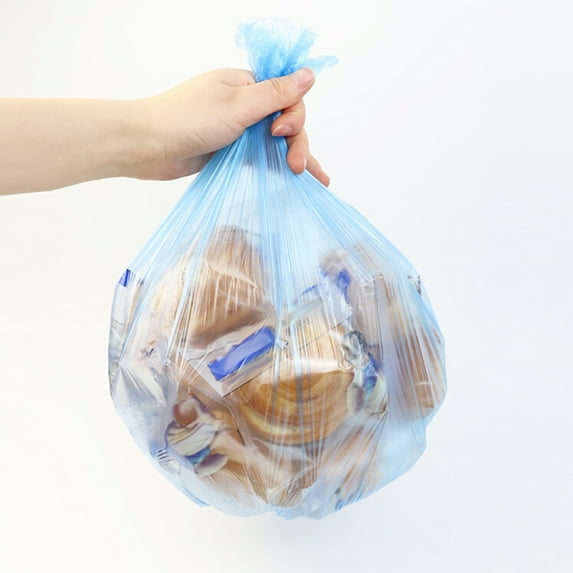 SPRING PARK 5 Rolls 100Pcs Garbage Bags, Trash Bags for Kitchen Bathroom Bedroom Office Use