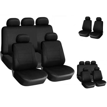 SPRING PARK 5-Seat Black, Polyester, Non-Slip, Interior Car Seat Covers