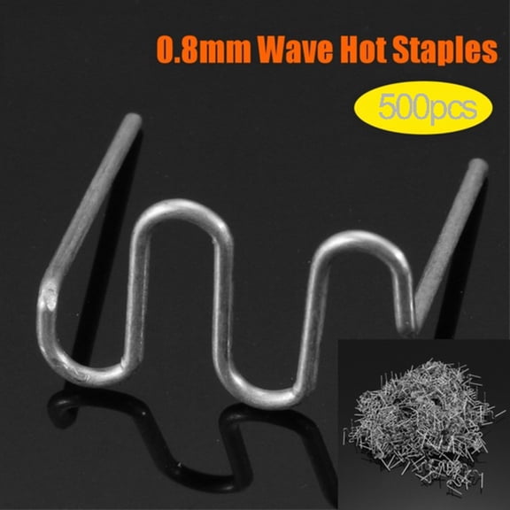 SPRING PARK 500Pcs 0.8mm Wave Hot Staples for Plastic Stapler Welder Bumper Repair Machine