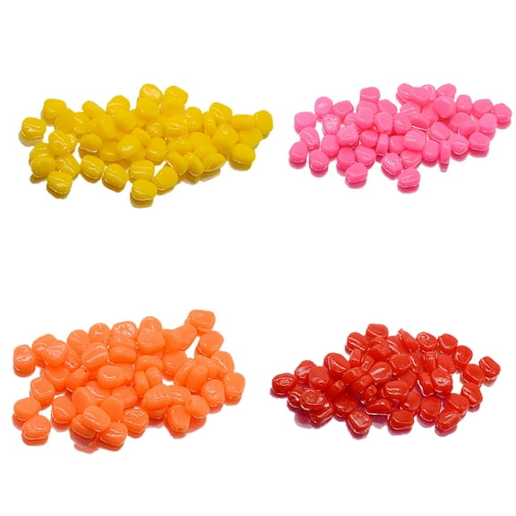 SPRING PARK 50Pcs Fake Soft Corn Lures Silicone Simulation Fishing Corn Baits Corn Floating Carp Baits