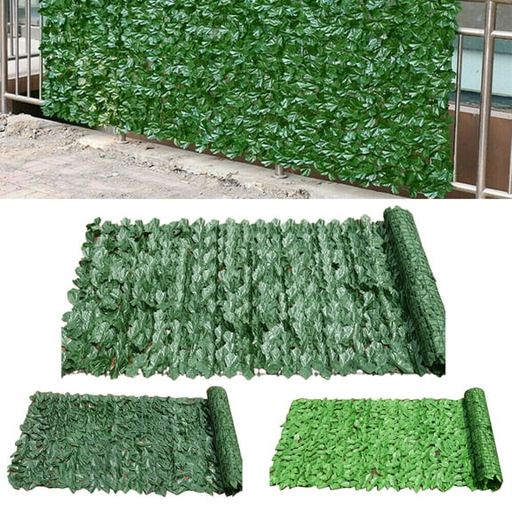 SPRING PARK 50x50cm Artificial Hedge Ivy Leaf Garden Fence Roll Privacy Screen Balcony Wall Cover