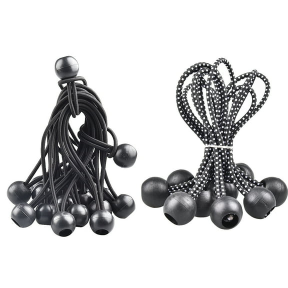 SPRING PARK 5Pcs Canopy Tarp Tie Down Cord Elastic String Ball Oxford Rope Fastener for Canopies, Tarps, Shades, Sleeping Bags