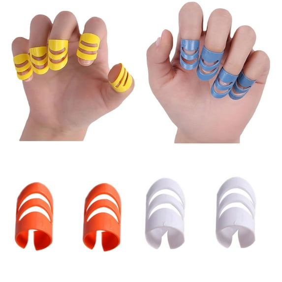 SPRING PARK 5Pcs Guitar Plastic Finger Protector Color Fingertip Covers Caps for Beginner Playing Ukulele Electric Guitar