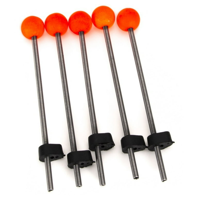 SPRING PARK 5Pcs Portable Titanium Red Ball Spring Bobber for Ice